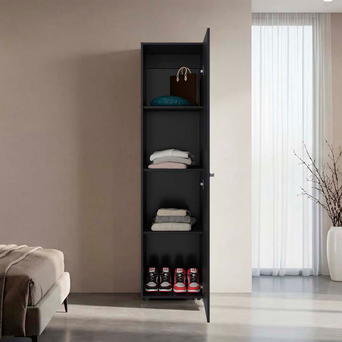 Closet Dreams M5 Una Puerta Con Espejo, Wengue - vista 2