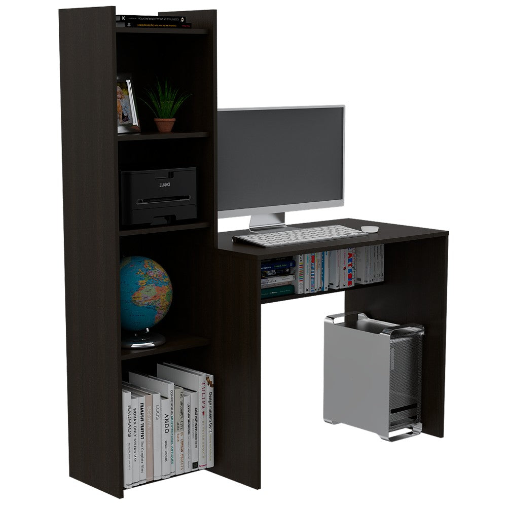 Combo Napoli, Wengue, incluye escritorio y biblioteca - vista 1
