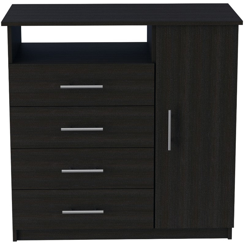 Cómoda Peru, Wengue, cuatro cajones deslizables y con capacidad para televisor de 40 pulgadas - vista 6