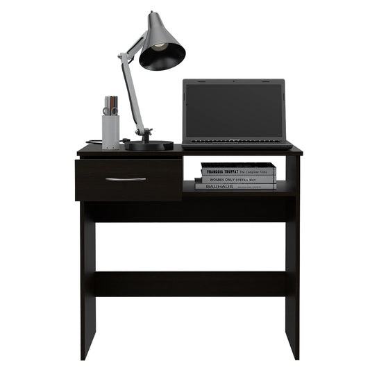 Escritorio Recto + Biblioteca 4 Niveles Office W-80 - Wengue