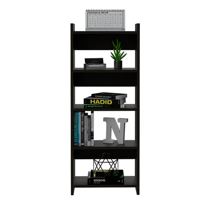 Escritorio Recto + Biblioteca 4 Niveles Office W-80 - Wengue