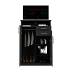 Closet Donat, Wengue, con Dos Cajones Deslizables y Tres Entrepaños Móviles - vista 3