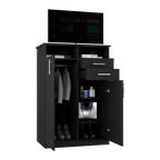 Closet Donat, Wengue, con Dos Cajones Deslizables y Tres Entrepaños Móviles - vista 4