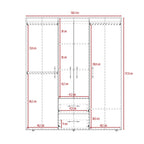 Closet Bariloche Eco 150, Wengue, con amplios espacios y entrepaños para organizar - vista 5