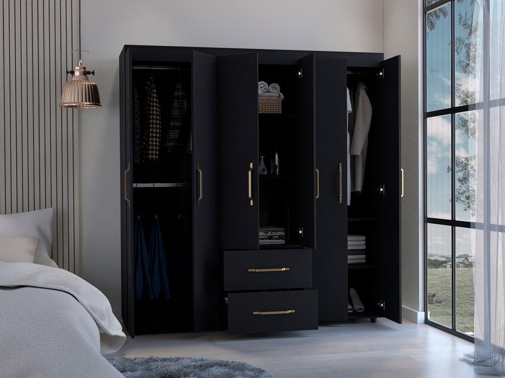 Closet Golden, Wengue, Variedad de Entrepaños y Seis Puertas Abatibles - vista 2