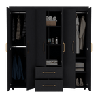 Closet Golden, Wengue, Variedad de Entrepaños y Seis Puertas Abatibles - vista 6