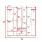 Closet Golden, Wengue, Variedad de Entrepaños y Seis Puertas Abatibles - vista 10