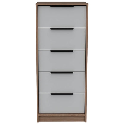 Comoda Kaia / 5 Cajones - Miel / Blanco
