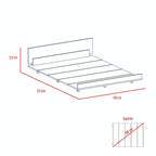 Base Cama Kaia, Miel y Blanco, de dos plazas  y tendido de tablas - vista 6