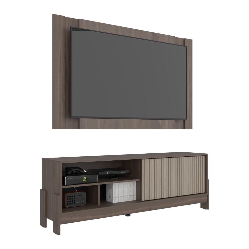 Rack Para Tv Odell, Milan y Roble Natural, Para Televisor desde 50" a 65" - vista 3