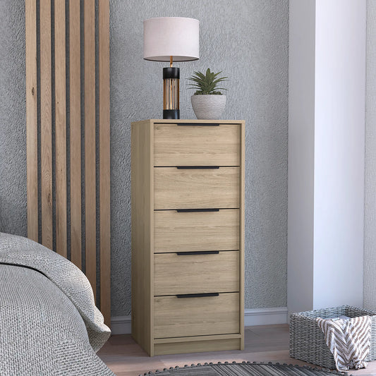 Comoda Kaia / 5 Cajones - Rovere / Blanco Marquez
