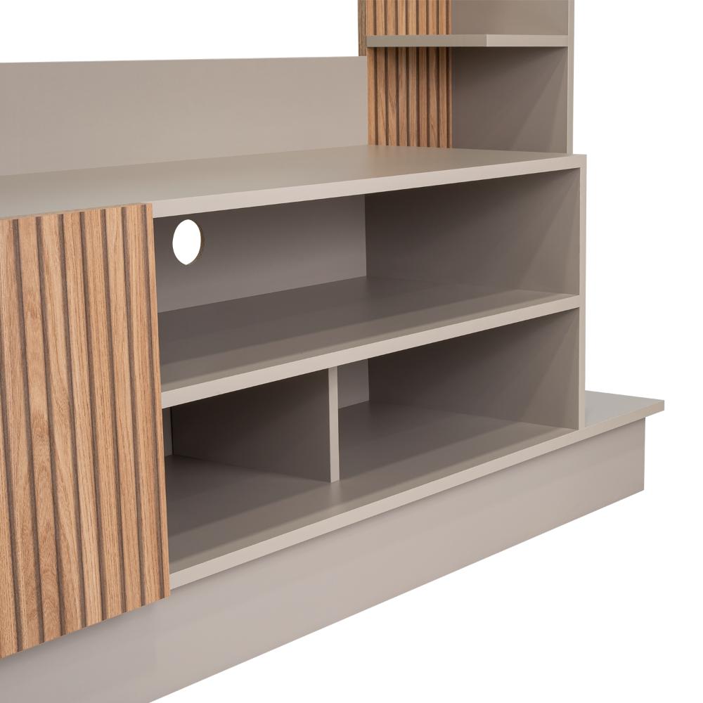 Rack Para Tv 70" Doha, Cocoa y Miel, Con Variedad de Entrepaños - vista 3