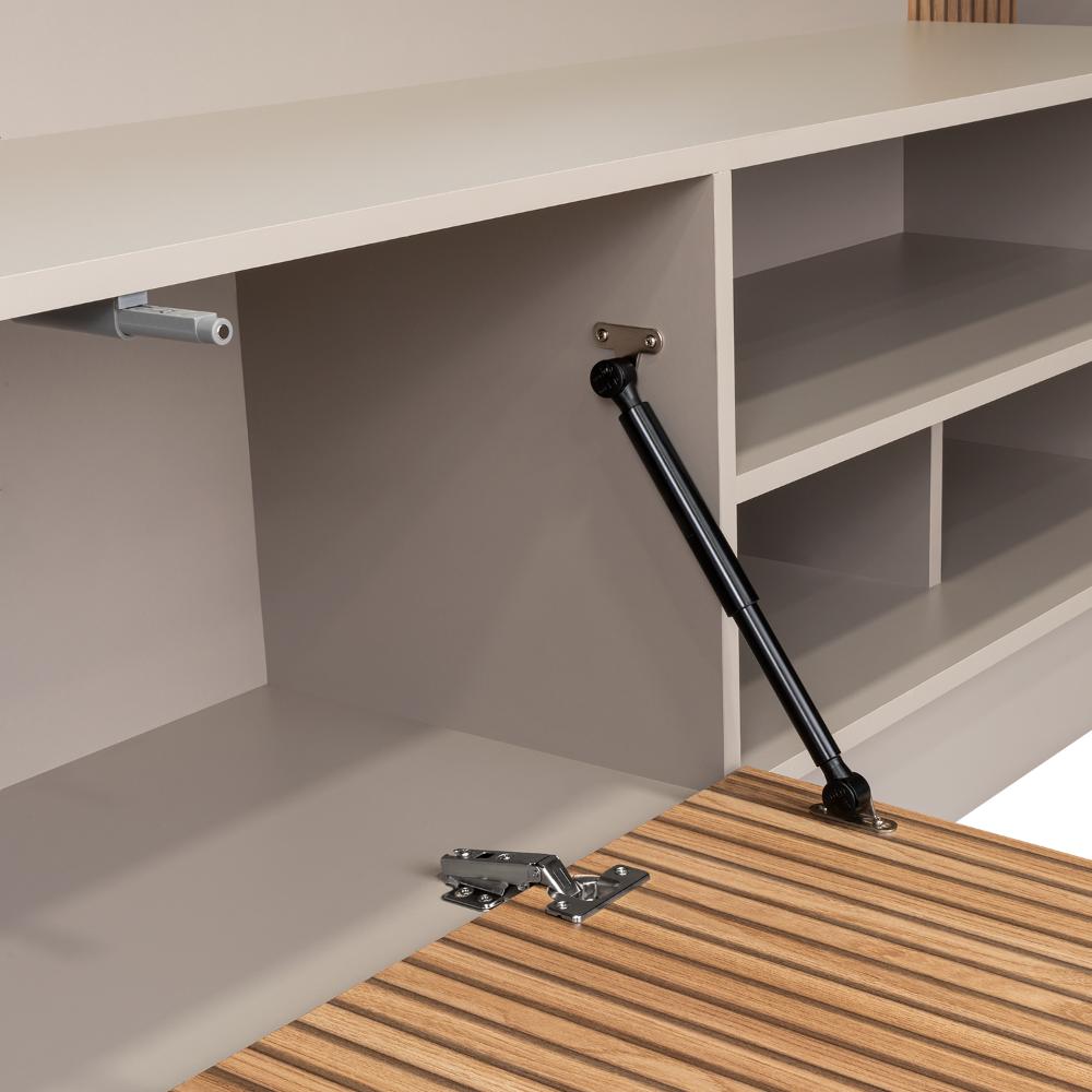 Rack Para Tv 70" Doha, Cocoa y Miel, Con Variedad de Entrepaños - vista 5