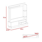 Rack Para Tv 70" Doha, Cocoa y Miel, Con Variedad de Entrepaños - vista 16