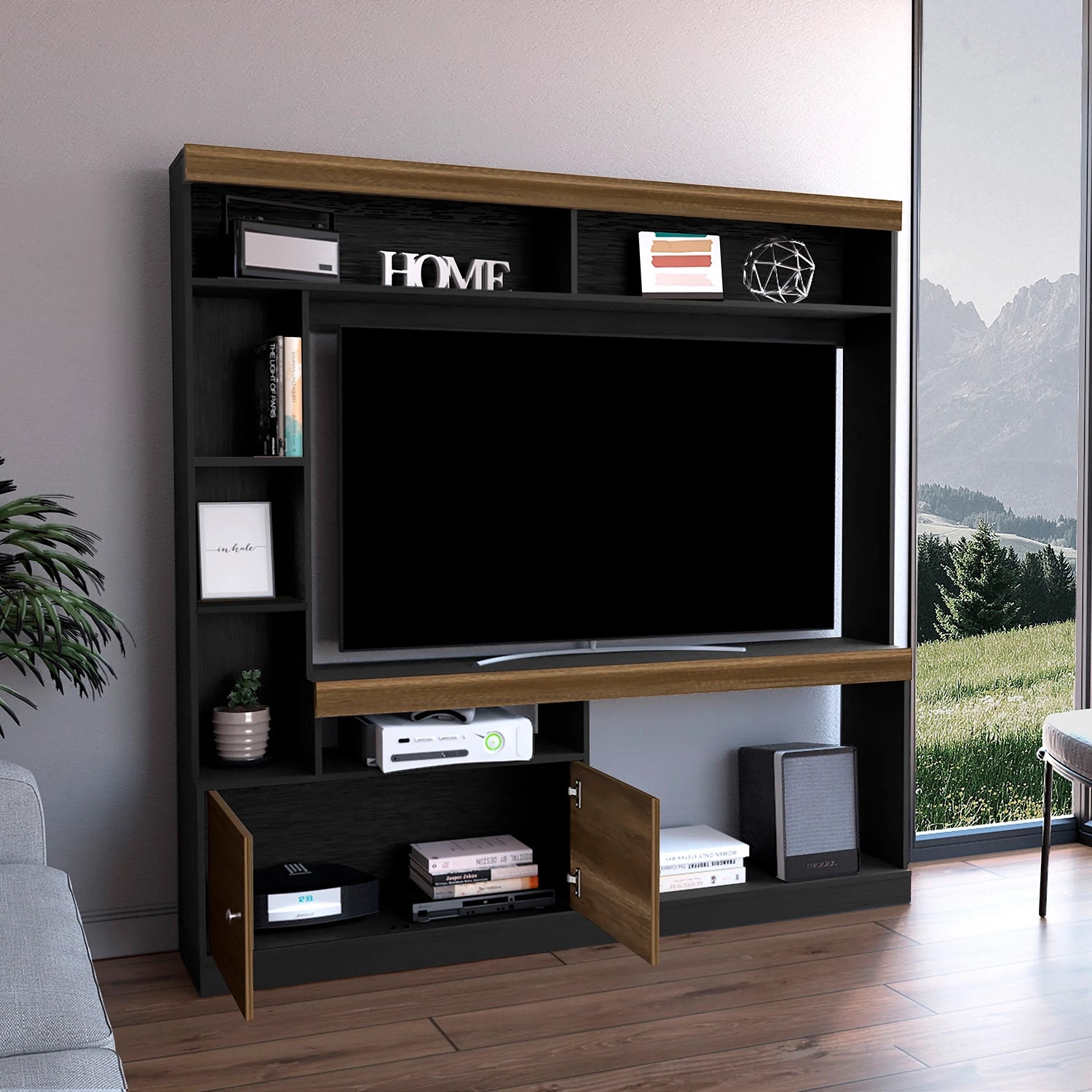 Estante Tv55 Classic Color - Caramelo / Wengue