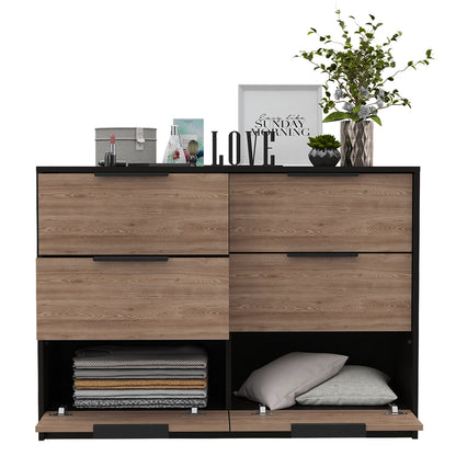 Comoda Kaia 4 Cajones / 2 Puertas - Wengue / Miel