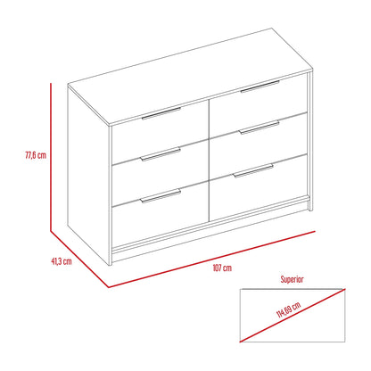 Comoda Kaia 4 Cajones / 2 Puertas - Wengue / Miel