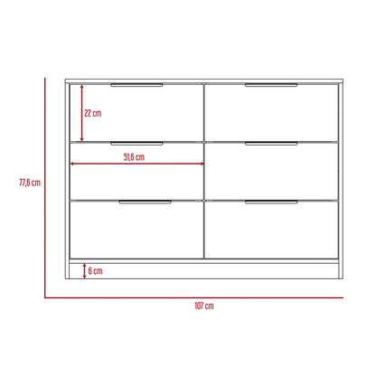 Comoda Kaia 4 Cajones / 2 Puertas - Wengue / Miel