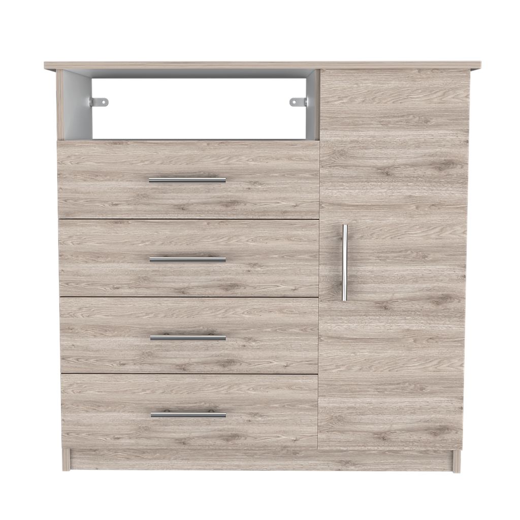 Organizador Barlovento, Gris y Blanco, con Cuatro Cajones y una Puerta - vista 4