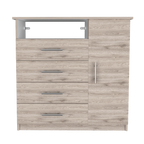 Organizador Barlovento, Gris y Blanco, con Cuatro Cajones y una Puerta - vista 4
