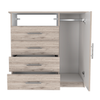 Organizador Barlovento, Gris y Blanco, con Cuatro Cajones y una Puerta - vista 3