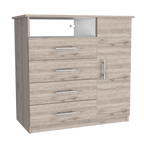 Organizador Barlovento, Gris y Blanco, con Cuatro Cajones y una Puerta - vista 1
