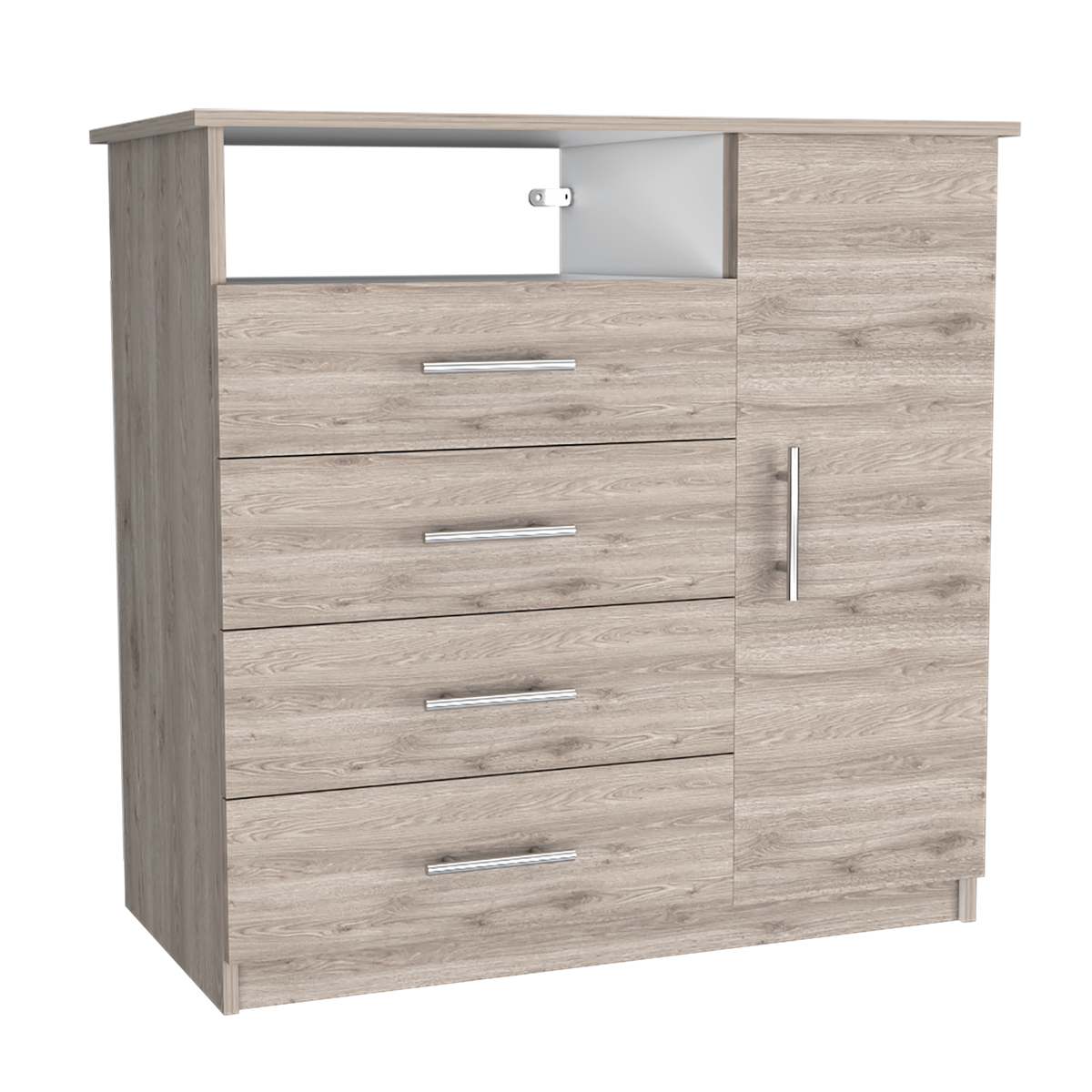 Organizador Barlovento, Gris y Blanco, con Cuatro Cajones y una Puerta - vista 1