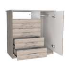 Organizador Barlovento, Gris y Blanco, con Cuatro Cajones y una Puerta - vista 5