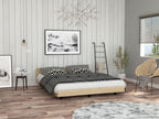 Base Cama Kaia, Rovere, Blanco Marqueza, de dos plazas e incluye tendido de tablas - vista 1