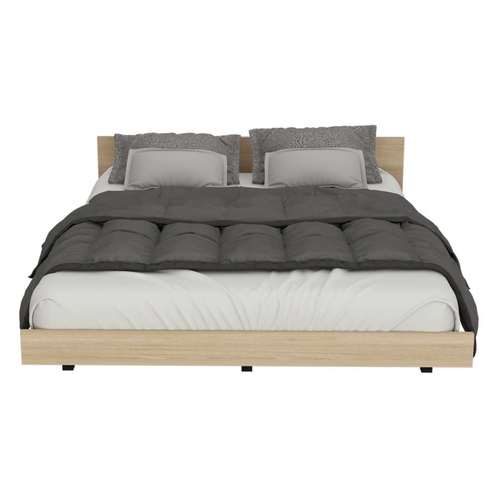 Base Cama Kaia, Rovere, Blanco Marqueza, de dos plazas e incluye tendido de tablas - vista 3
