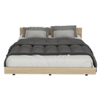 Base Cama Kaia, Rovere, Blanco Marqueza, de dos plazas e incluye tendido de tablas - vista 3