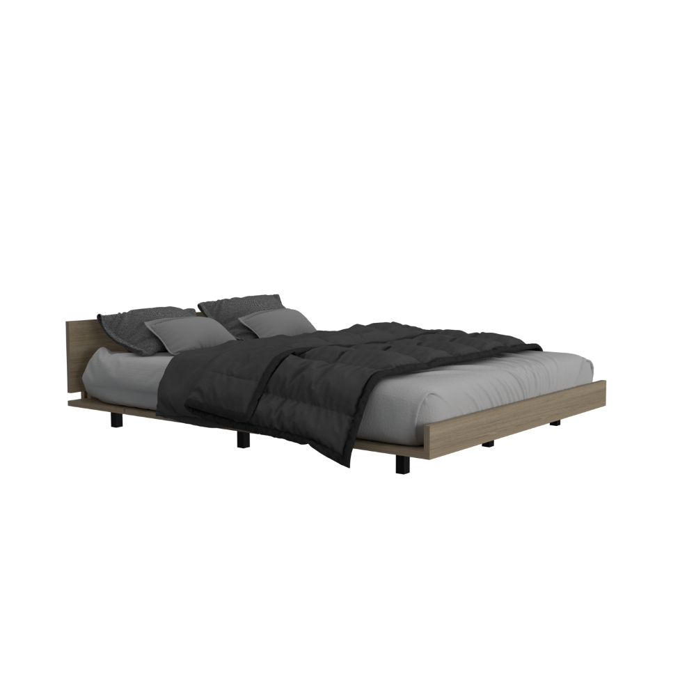 Base Cama Kaia, Rovere, Blanco Marqueza, de dos plazas e incluye tendido de tablas - vista 2