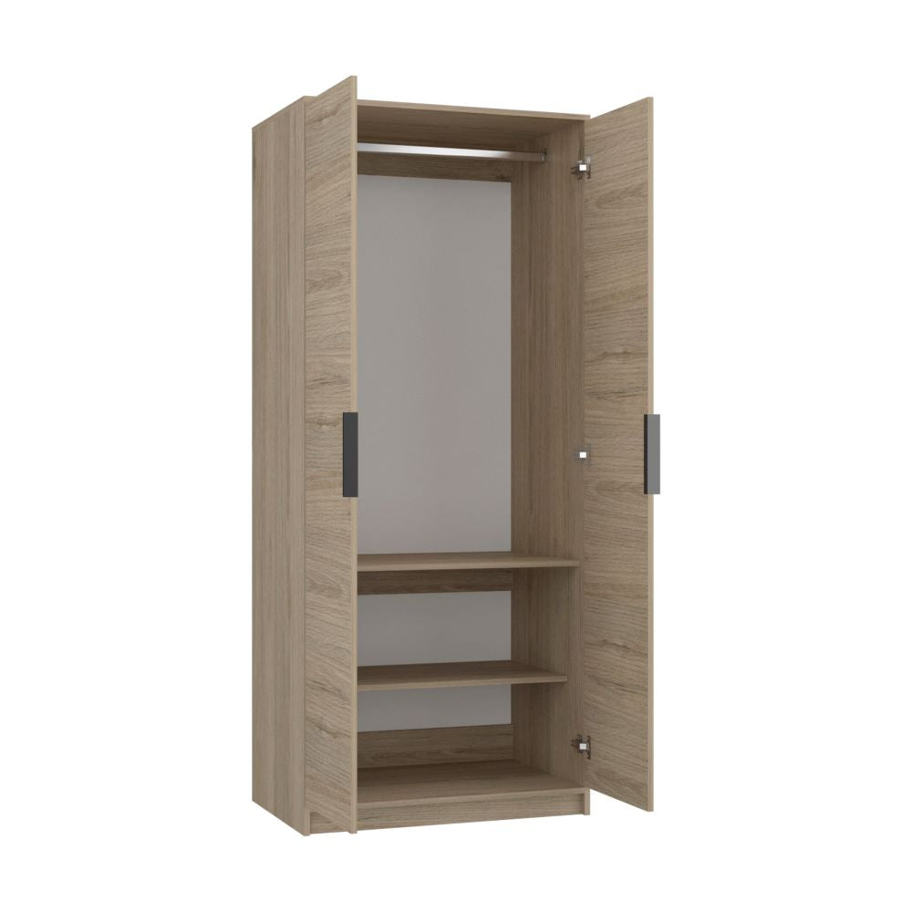 Closet Kaia, Blanco Marqueza, con dos puertas batientes y variedad de entrepaños - vista 2