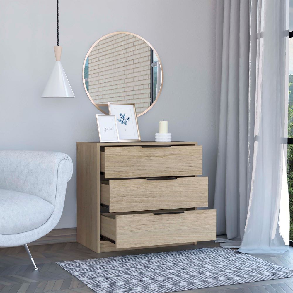 Cómoda Kaia, Rovere y Blanco Marqueza, con Tres amplios cajones organizadores - vista 4
