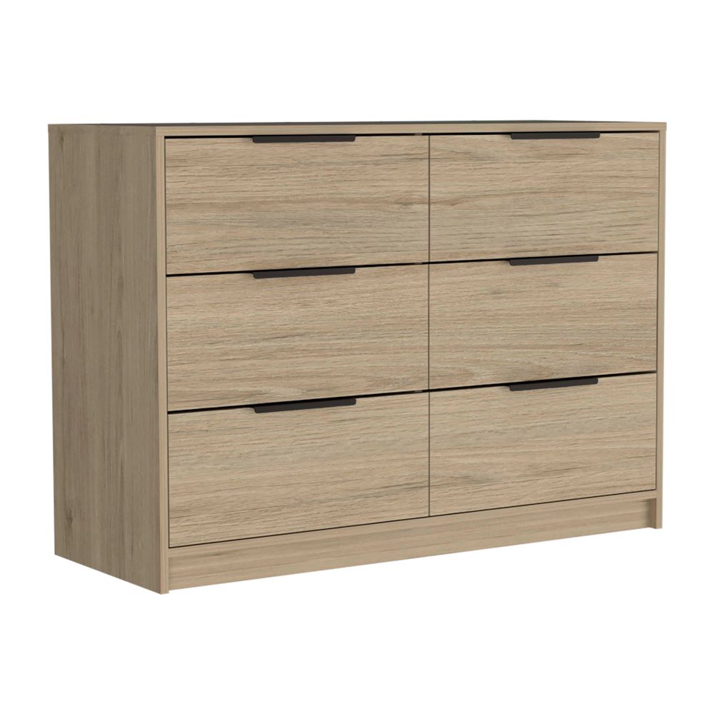 Cómoda Kaia, Rovere y Blanco Marqueza, con cuatro cajones deslizables y dos puertas batientes - vista 4