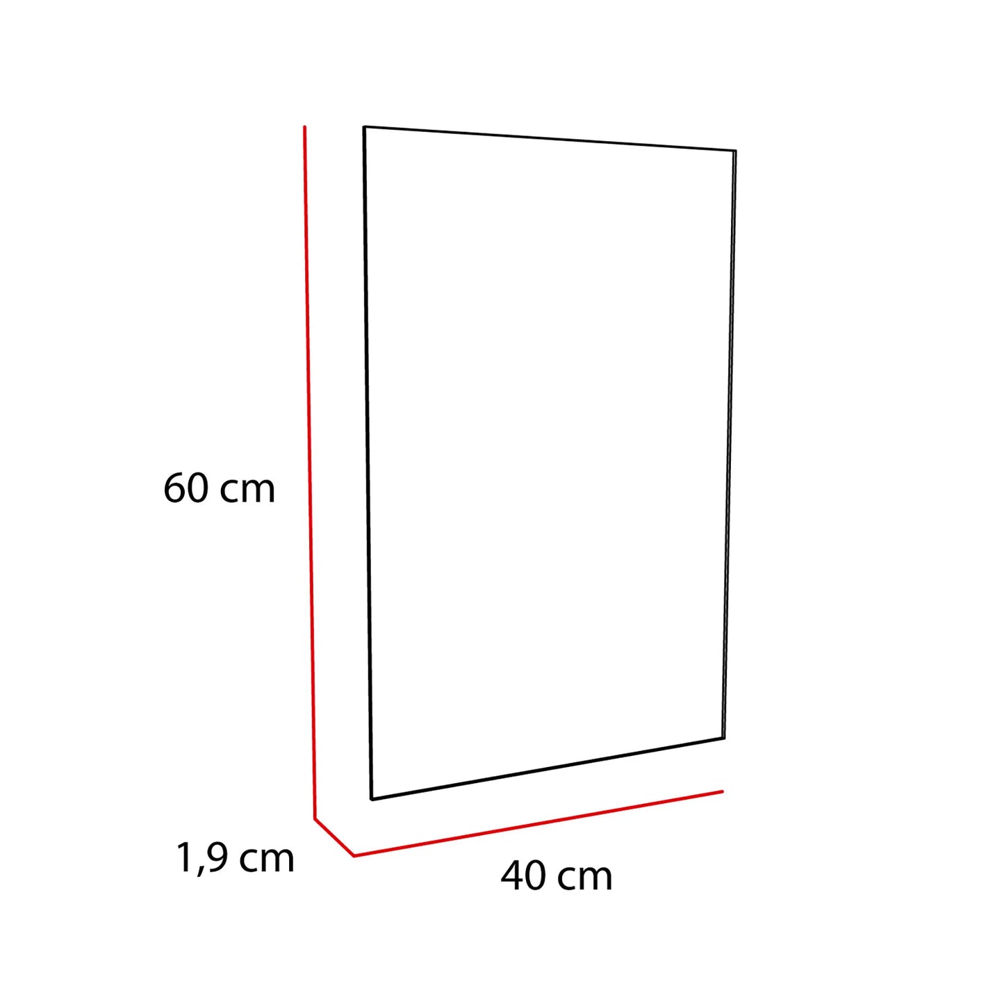 Espejo Bolonia Rectangular - Vidrio Rectangular