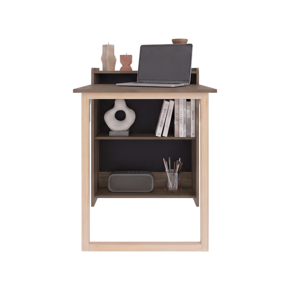 Escritorio Plegable Lesli, Avellana, con un Diseño Funcional y Práctico - vista 4