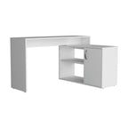 Escritorio En L Una Puerta, Blanco Duqueza, con amplio espacio de trabajo - vista 8
