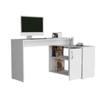 Escritorio En L Una Puerta, Blanco Duqueza, con amplio espacio de trabajo - vista 1