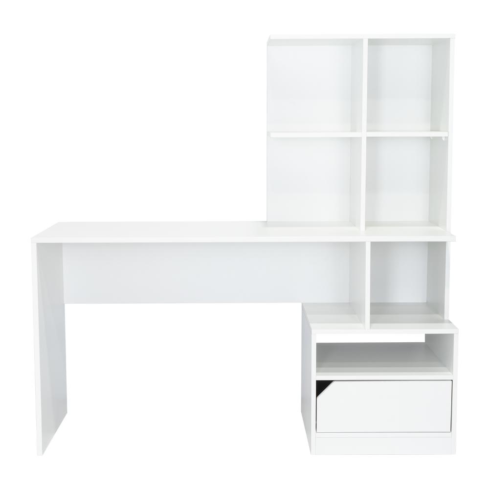 Combo Para Oficina Beto, Blanco Incluye Escritorio y Biblioteca - vista 9
