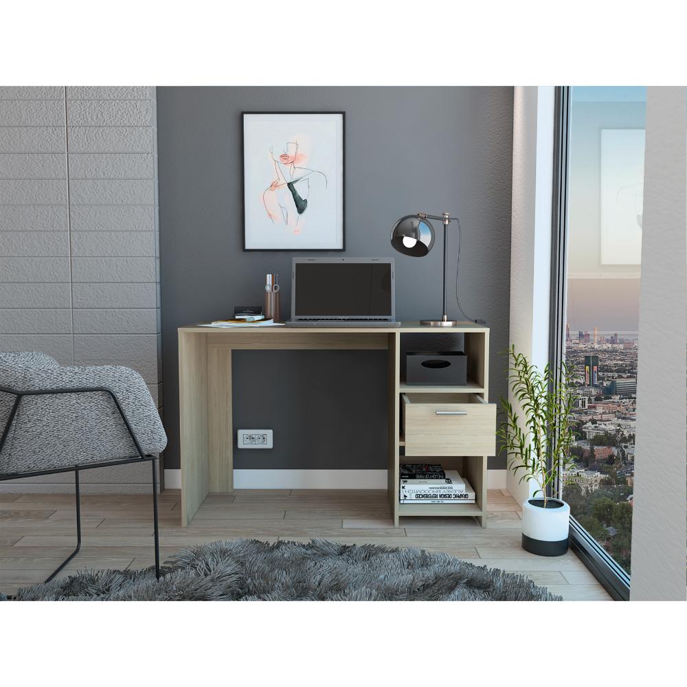 Escritorio Recto Office W-110 Un Cajon, Rovere - vista 2