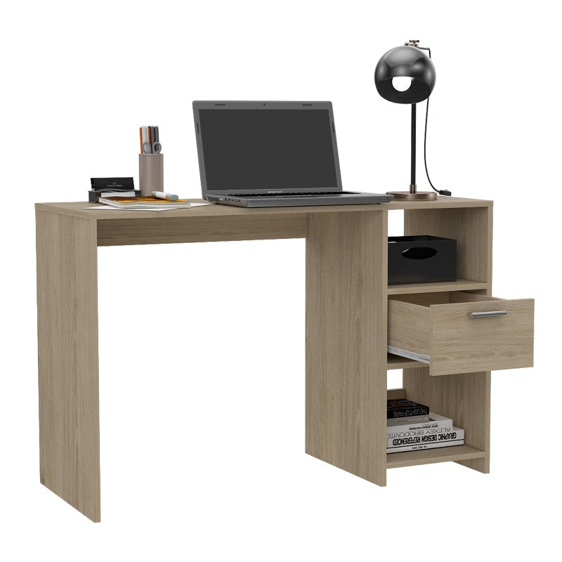 Escritorio Office, Rovere, con un cajón deslizable y varios entrepaños - vista 3