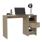 Escritorio Office, Rovere, con un cajón deslizable y varios entrepaños - vista 3