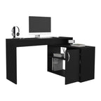 Escritorio En L Eco Una Puerta, Wengue, con amplio espacio de trabajo - vista 3