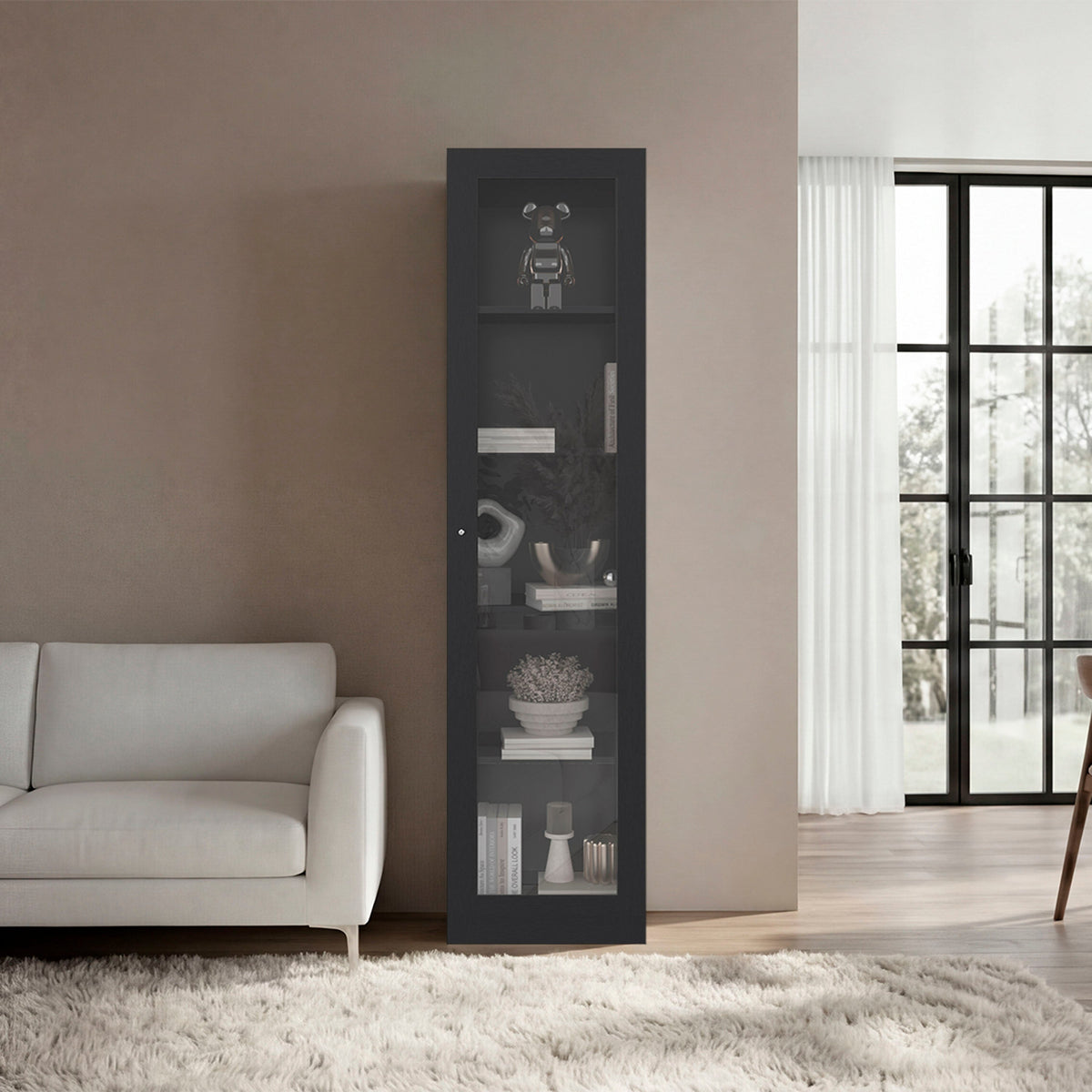 Estante Vitrina E6 Home E Una Puerta, Wengue - vista 1