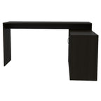 Escritorio Axis, Wengue Negro, con una puerta batiente y múltiples entrepaños - vista 6