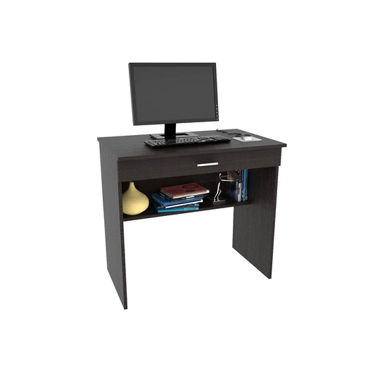 Escritorio Recto Office W-80 Con 1 Cajon - Wengue