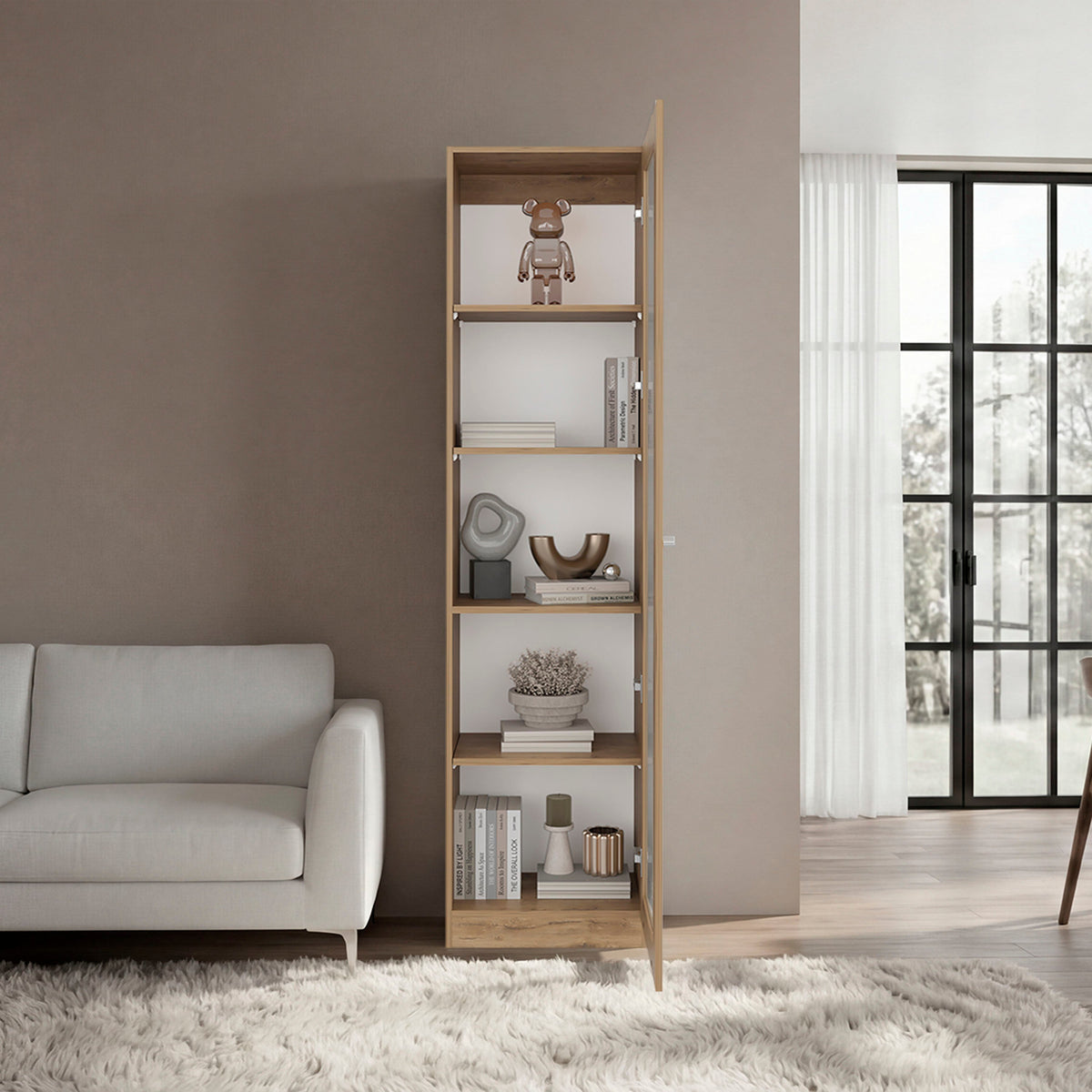 Estante Vitrina E6 Home E Una Puerta, Macadamia - vista 2