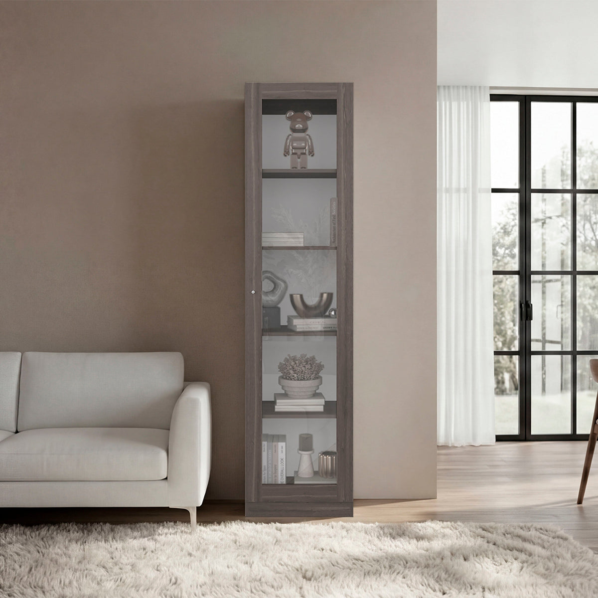Estante Vitrina E6 Home E Una Puerta, Milan y Blanco - vista 1