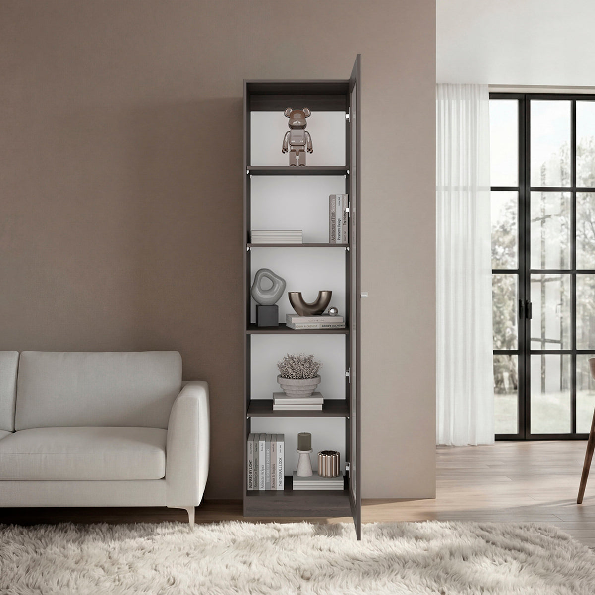 Estante Vitrina E6 Home E Una Puerta, Milan y Blanco - vista 2